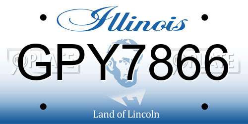 GPY7866 Illinois License Plate