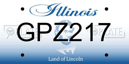 GPZ217 Illinois License Plate