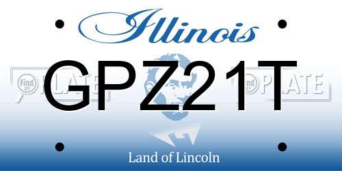 GPZ21T Illinois License Plate