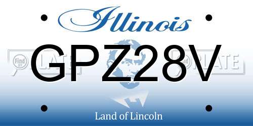 GPZ28V Illinois License Plate