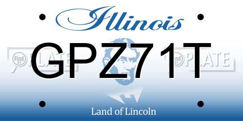 GPZ71T Illinois License Plate