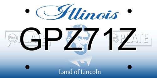 GPZ71Z Illinois License Plate