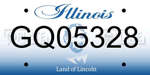 GQ05328 Illinois License Plate