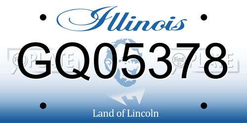 GQ05378 Illinois License Plate