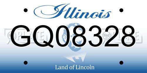 GQ08328 Illinois License Plate