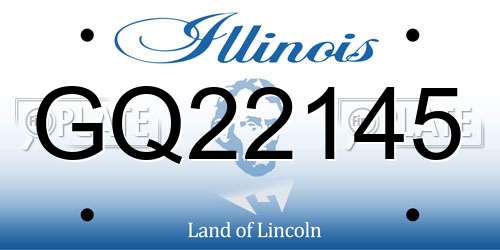 GQ22145 Illinois License Plate