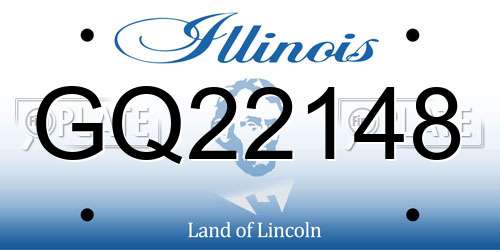 GQ22148 Illinois License Plate