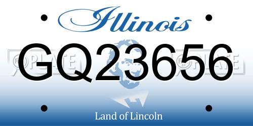 GQ23656 Illinois License Plate