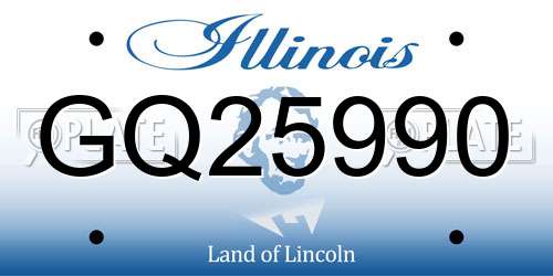GQ25990 Illinois License Plate