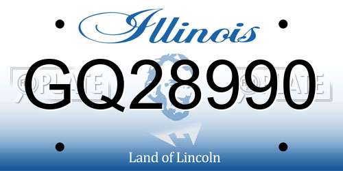 GQ28990 Illinois License Plate