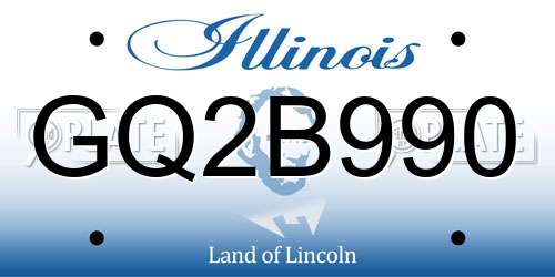 GQ2B990 Illinois License Plate