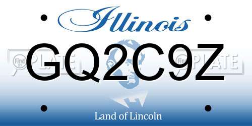 GQ2C9Z Illinois License Plate
