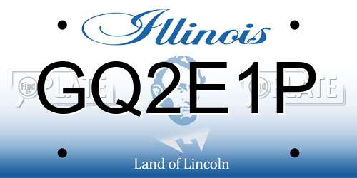 GQ2E1P Illinois License Plate
