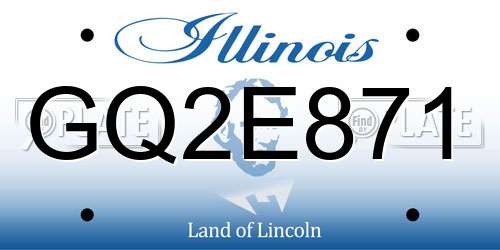 GQ2E871 Illinois License Plate