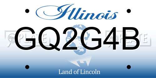 GQ2G4B Illinois License Plate