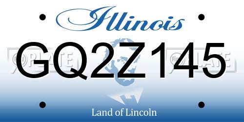 GQ2Z145 Illinois License Plate