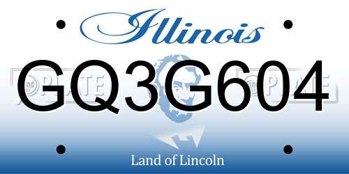 GQ3G604 Illinois License Plate