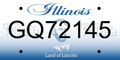 GQ72145 Illinois License Plate