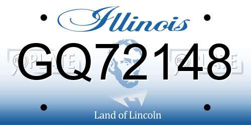 GQ72148 Illinois License Plate