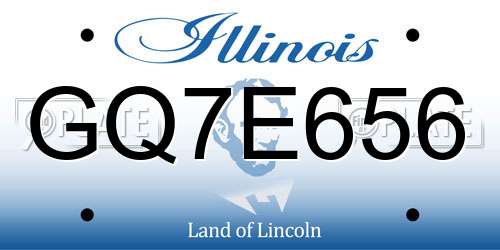 GQ7E656 Illinois License Plate