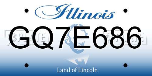 GQ7E686 Illinois License Plate
