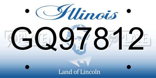 GQ97812 Illinois License Plate