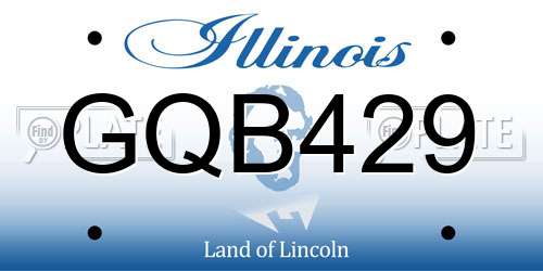 GQB429 Illinois License Plate