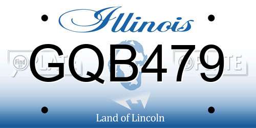GQB479 Illinois License Plate