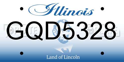 GQD5328 Illinois License Plate
