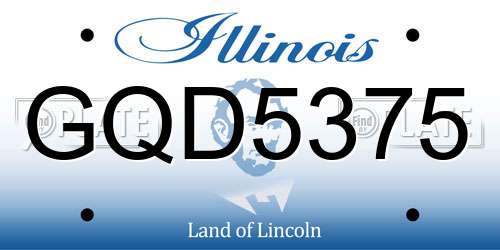 GQD5375 Illinois License Plate