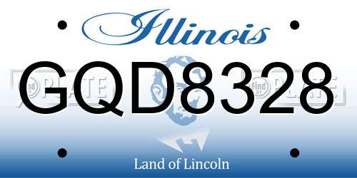 GQD8328 Illinois License Plate