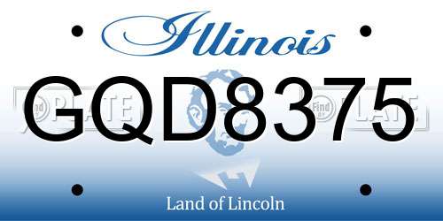 GQD8375 Illinois License Plate