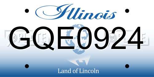 GQE0924 Illinois License Plate