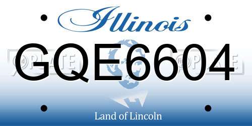 GQE6604 Illinois License Plate