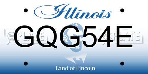 GQG54E Illinois License Plate