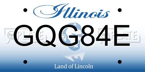 GQG84E Illinois License Plate