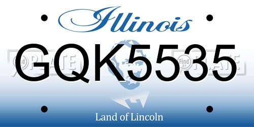 GQK5535 Illinois License Plate