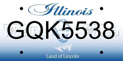 GQK5538 Illinois License Plate