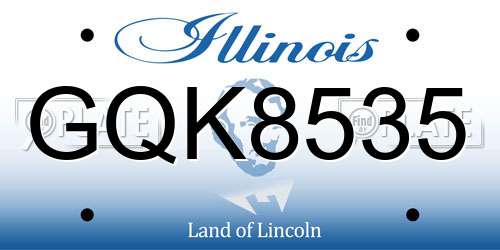 GQK8535 Illinois License Plate