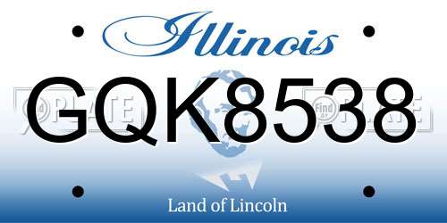 GQK8538 Illinois License Plate