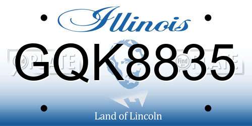 GQK8835 Illinois License Plate