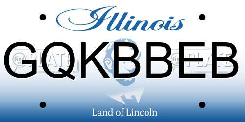 GQKBBEB Illinois License Plate