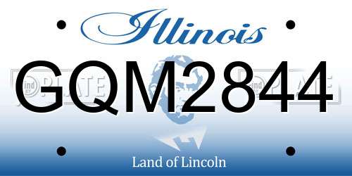GQM2844 Illinois License Plate
