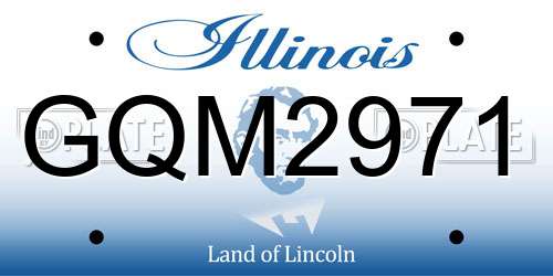 GQM2971 Illinois License Plate