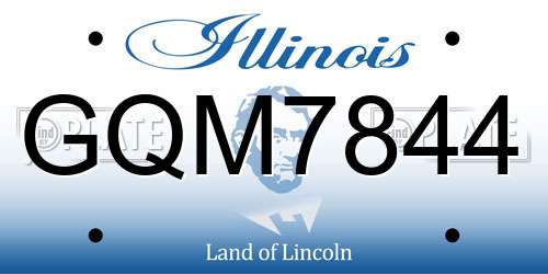 GQM7844 Illinois License Plate
