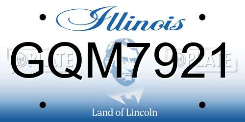 GQM7921 Illinois License Plate
