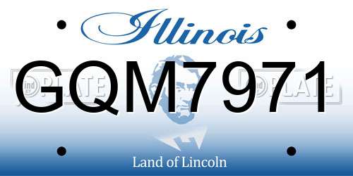 GQM7971 Illinois License Plate