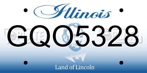 GQO5328 Illinois License Plate