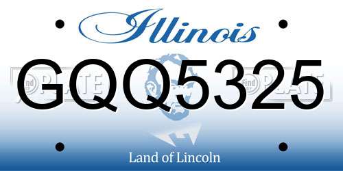 GQQ5325 Illinois License Plate