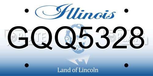 GQQ5328 Illinois License Plate